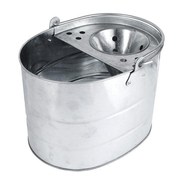 Galvanised-bucket---wringer-13L